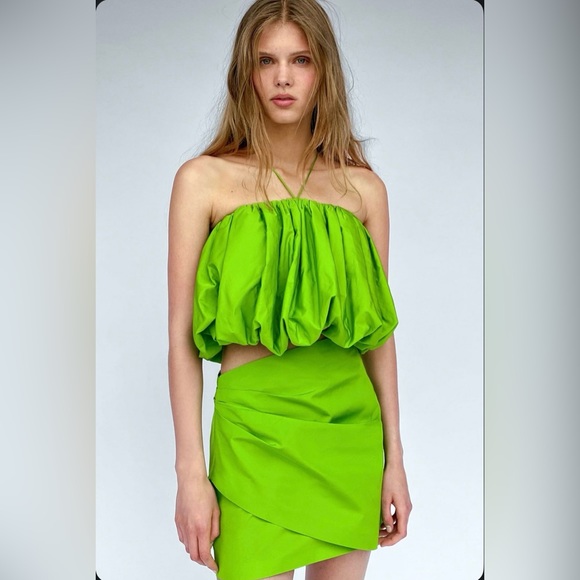 Zara Green Skirt - Picture 1 of 14